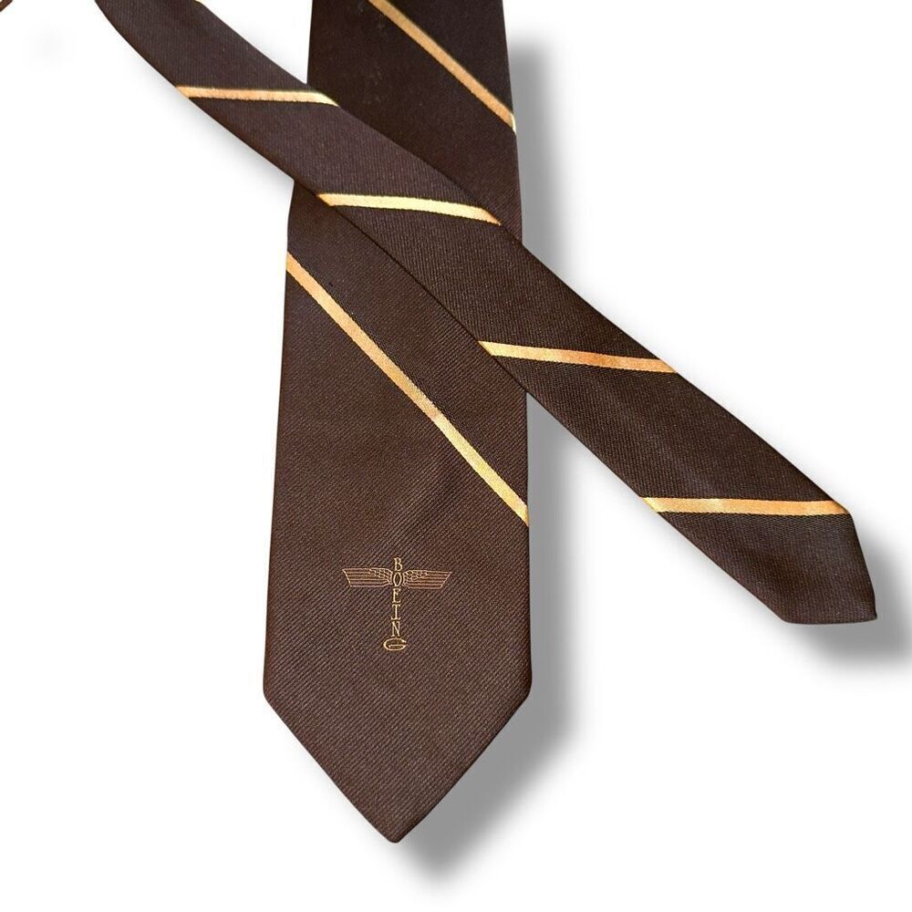 70s Givenchy for Boeing Pilots Handmade Silk Tie